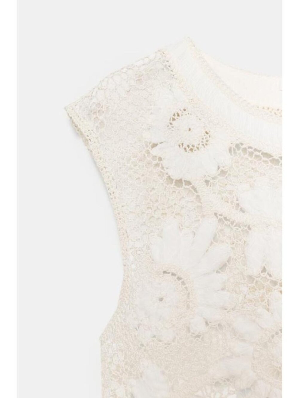 ZARA CROCHET FLORAL TOP - Picture 10 of 10